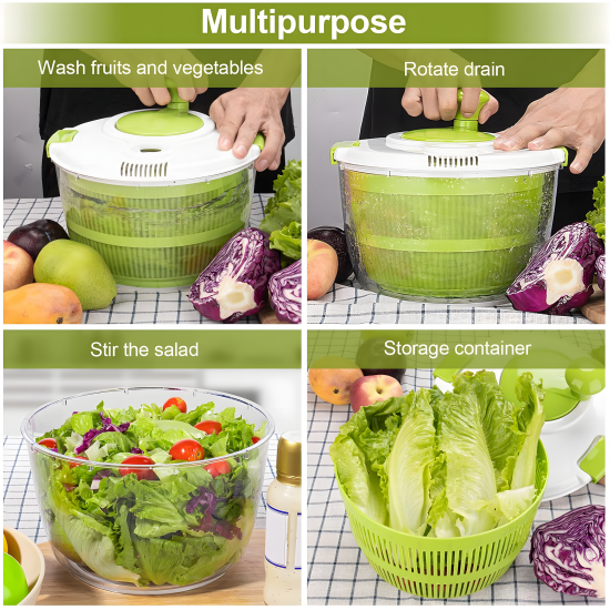Salad Spinner Drain Bowl